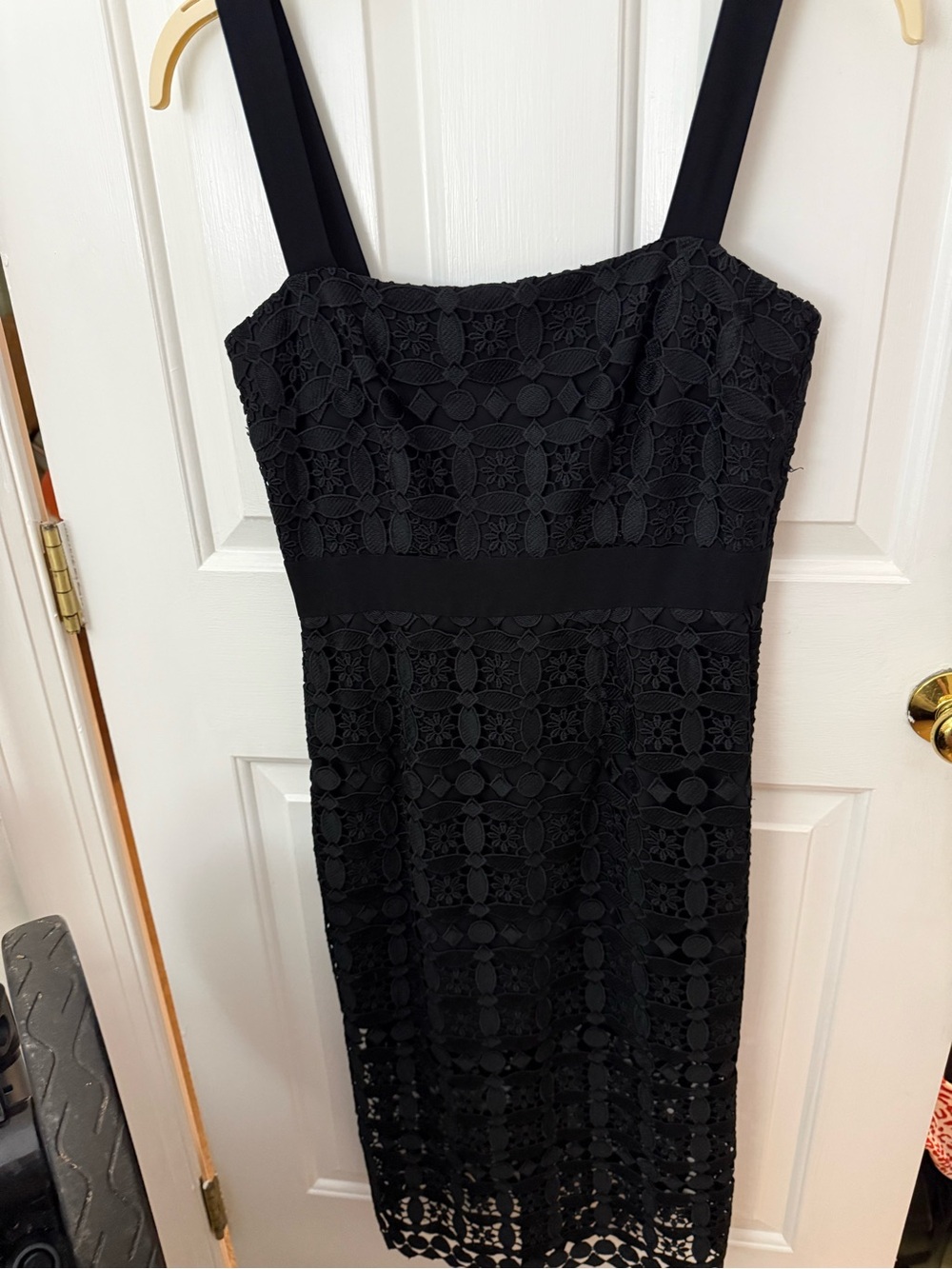 Slate And willow Black Lace Sleeveless Sheath Dress